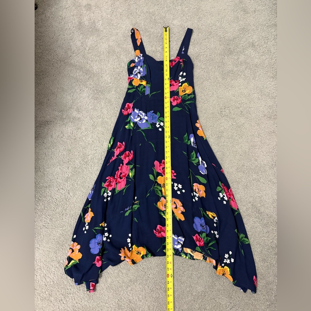 NWOT Maeve Anthropologie Vivienne Maxi Floral Handkerchief Dress blue Size 8 - Picture 10 of 16
